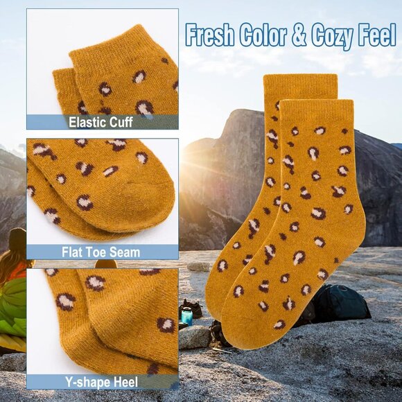 🆕 Women Grey Winter Warm Thick Thermal Ladies Novelty Cozy Crew Socks 6 Pairs - Picture 3 of 5